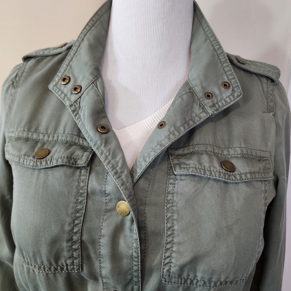 Loft Drawstring Utility Jacket Size Small Petite - image 5